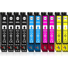 10 kasečių rinkinys, suderinamas su Epson Nr. 405XL kasetėmis Workforce WF-7310 WF-7830 WF-7835 WF-7840 WF-7835 Workforce Pro WF-3820 WF-3825 WF-4820 WF-4825 WF-4830