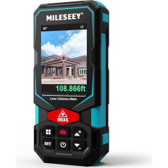MiLESEEY S7 profesionalus lazerinis tolimatis su kamera, matavimo nuotolis 100 m, P2P technologija, IP65, ± 2 mm matavimo tikslumas, 3 x 3 V įkraunamos baterijos, skirtas naudoti lauke (galimybė prijungti programėlę)