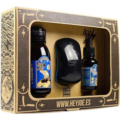 SVEIKI, DŽOE! - Bearded Survival Kit No. 3 | Vyrų barzdos priežiūros rinkinys - aliejus, šampūnas ir barzdos šepetėlis