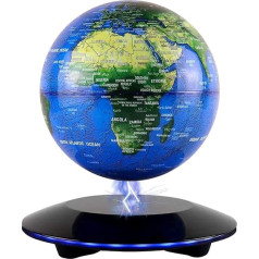 JOWHOL Magnetinis plūduriuojantis gaublys su 6 colių apšviestu gaubliu Touch Automatic Rotating Educational World Globu Pasaulio žemėlapis Creative Home/Desk Decoration
