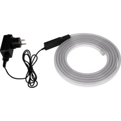 EGLO connect.z Smart Home LED juosta Flatneon-Z, 5 m ilgio šviesos juosta, ZigBee, LED juosta, programėlė ir valdymas balsu, Alexa, šviesos spalva (šiltai balta/šaltai balta), RGB, reguliuojamas apšvietimas, IP44
