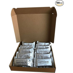 100 x 125 g kietųjų sausainių (šarvuotų plokštelių), pagamintų iš originalios Vokietijos ginkluotųjų pajėgų produkcijos