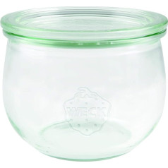 Weck Tulip Glass 500 ml (aukštos kokybės konservavimo stiklainis su stikliniu dangteliu, skirtas konservuoti, atsparus karščiui, saugus mikrobangų krosnelėje ir orkaitėje, su apvaliais kraštais) 74, 6 vnt.