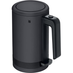 WMF Küchenminis mini kelioninis virdulys iš nerūdijančio plieno 0,8 l, elektrinis virdulys su kalkių nuosėdų filtru, 1800 W, mažas arbatinukas, nerūdijantis plienas, juodas