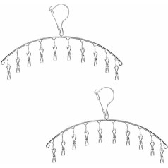 2 pakuotės nerūdijančio plieno drabužių džiovintuvas Drip Hanging Socks Vėjo nepraleidžiančios apatinių drabužių kojinės Kojinės Liemenėlė Kelnaitės Kūdikių drabužiai Pirštinės ir maži skalbiniai
