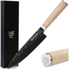YOUSUNLONG 8 colių (203 mm) virėjo peilis - japoniškas virtuvinis peilis, pagamintas iš vokiško nerūdijančio plieno AUS8 su dideliu anglies kiekiu - rankena pagaminta iš natūralaus Kanados klevo medžio - profesionalus virėjo peilis