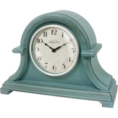 Presentime & Co. Vintage Farmhouse Mantel Clock Series, Napoleon Desk & Shelf Clock, 13 x 10 colių, išlenktas lęšis, kvarcinis mechanizmas, antikvarinė arbatinė apdaila (Namų apdaila/Stalo apdaila)