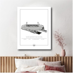 Sverigemotiv.se Arenos plakatai Werder Bremen Weserstadion, 50 x 70 cm