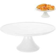Holibanna Porcelianinis torto stovas Baltas vestuvių torto stovas Šalis Cupcake Display Stand Cake Plate Dessery Tray Stand for Wedding Birthday Holiday Party