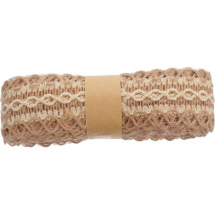 HAWILLOSCH 1 Rolle Geflecht aus Hanfseil Vintage-Kleidung Spitzenbesatz aus Baumwolle Geschenkband Handgemachte Verzierungen Vorhang-Borte Band für DIY Spitze selber nähen Juta Khaki