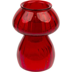 Stiklo grybo formos žvakidė raudona arba Bud vazos elegantiškas stalo apdaila namų dekoro inventoriaus užpildymo Secret Santa dydis 11,5 cm x 8 cm