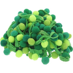 Healifty Pom-Pom-Besatz Regenbogen-Stoff Fransenband Kugelspitze Mini-Pompom Biegen Zum Basteln Nähen Besatz Verzierung 4 5 M