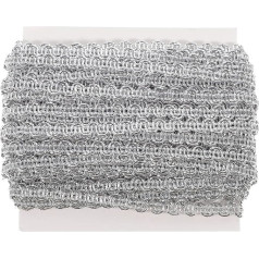 Zag Braid Braided Gimp Trim amatai Braid Trim juostelė Metallic Braid Trim apdaila gimtadienio šalis apdaila 10 m M sidabro nėrinių juostelės lipnus