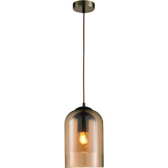 ILICT by ILLUS pakabinamas šviestuvas Metalinė matinės juodos spalvos ir gintaro stiklo LED lemputė E27 Max 60V