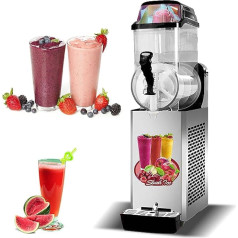 XNZJHPP Komercinis šlamšto aparatas, sniego tirpinimo mašina, pastovios temperatūros kontrolė, ledo skutimo Smoothie Slush Juice mašina prekybos centrams (1 bakas)