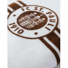 FC St. Pauli - Logotipas Vonios rankšluostis baltas/rudas 75 x 150 cm