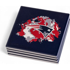 The Memory Company Licencijuotas NFL komandos logotipo keraminių padėkliukų rinkinys, 4 dalys, New England Patriots