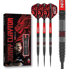 RED DRAGON strėlytės - profesionalus žaidėjas - Jonny Clayton Hiraeth serija - 90 % volframo profesionalus strėlių rinkinys su strėlyčių skrituliukais ir koteliais - 18 g, 22 g ir 23 g