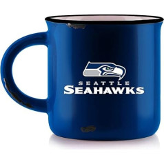Duck House NFL Seattle Seahawks Unisex Senovinio stiliaus puodelis iš kaulų KinijosRodovinis puodelis iš kaulų Kinijos, mėlynas, 340 ml