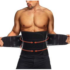TAILONG Mens Waist Trainer Belt Workout for Body Weight Loss Fitness Fat Burner Trimmer Band Back Support