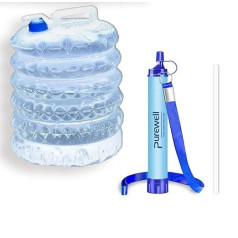 RESP lauko vandens filtrų ir sulankstomų talpyklų rinkinys - 1500 l vandens filtras + sulankstoma 15 l talpykla - idealiai tinka stovyklavimui, išgyvenimui, civilinei saugai arba kaip avarinė įranga