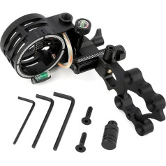 wolfman Archery Compound Bow Visor 5-pin 0.019 Inch Fibre Optic Micro Reguliavimas lankas Visor Medžioklės Visor su Visor šviesos medžioklės aksesuarai dešinėje kairėje pusėje