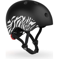 Scoot&Ride Unisex jaunimo XXS grafinis šalmas, Zebra, S
