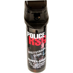 Juodas policijos 63 ml platus purškalas - OC pipirinis purškalas gynybinis purškalas (12063 - C)