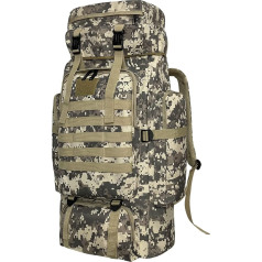 Vaupan Hiking Backpack, 80L Camping Backpack, Vandeniui atspari didelė lauko sporto kelionės dieninė kuprinė Molle kuprinė vyrams moterims