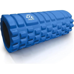 321 STRONG Foam Roller - vidutinio tankio giliųjų audinių masažuoklis, skirtas raumenų masažui ir miofascijinių trikdžių taškų atpalaidavimui, su 4K elektronine knyga - mėlynas
