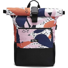 Ela Mo Moteriška kuprinė, mokyklinė kuprinė, Rolltop, graži, patogi ir įmantri, 18 L, laisvalaikio kuprinė