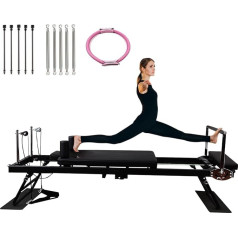 LQQQHFSW Pilates Reformer mašina, daugiafunkcinė sulankstoma Pilates Reformer mašina, skirta namų mokymams, treniruokliams, treniruokliams fitneso entuziastams, pradedantiesiems