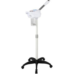 800 W veido garintuvas su stovu ir ratukais, reguliuojamo aukščio 78,7-105,5 cm, 800 ml vandens talpyklos, skirtas odos klinikoms, SPA centrams, salonams