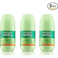Instituto Español Roll-On dezodorantas, apsauginis dezodorantas, maitinamasis dezodorantas su alaviju, antiperspirantas su ilgalaike apsauga be alkoholio, rinkinys 225 ml