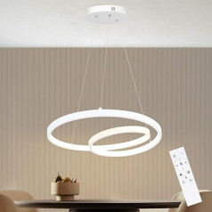 ZMH pakabinamas šviestuvas Valgomojo stalo pakabinamas šviestuvas LED: LED šviestuvas: 40 cm baltos spalvos pakabinamas šviestuvas Dimmable Pendant Light Design valgomojo kambario šviestuvas Modernus valgomojo stalo šviestuvas su nuotolinio valdymo 