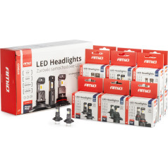 Led automobilių lemputės hibridinės serijos h1 h3 h4 h7 hb3 hb4 6000k canbus 16 kpl.  -04120