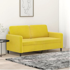 Somanki 359448 2 vietų sofa, geltona, 140 cm, aksomas, svetainės sofa, Sofos ir kušetės, Poilsio sofa, Svetainės sofa