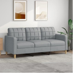 CIADAZ 3 vietų sofa, šviesiai pilka, 180 cm, audinys, Sofa Svetainė, Jaunimo sofa, Atpalaiduojanti sofa, Sofos ir kušetės, Sofa miegamajam, Jaunimo, Vaikų kambariui