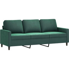 Generic 3 vietų sofa tamsiai žalia 180 cm velvetinė 359211