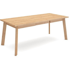 Skraut Home Valgomojo stalas, Virtuvės stalas, Valgomasis stalas, Valgomasis stalas, 200 cm, 10 svečių, Medinės kojos, Modernus stilius, Ąžuolas