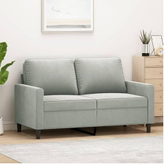 Lapooh 359189 2 vietų sofa, šviesiai pilka, 120 cm, aksomas, poilsio sofa, sofos ir kušetės, poilsio sofa, svetainės sofa, sofa su miego funkcija
