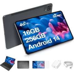 Weelikeit 12 colių planšetinis kompiuteris su klaviatūra, 4G LTE planšetinis kompiuteris su dviem SIM kortelėmis, 5G WiFi, 2K FHD 