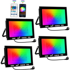 T-SUNUS RGB LED prožektorius, 100 W RGB prožektorius lauke 
