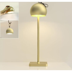 DILUMEN Dimmable LED Battery Table Lamp, restoranų stalinės lempos, neutralios baltos spalvos 4000 K, belaidė stalinė lempa, įkraunama USB-C, belaidė stalinė lempa, aliuminio metalo medžiaga, skirta naudoti patalpose ir lauke