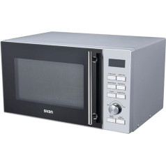 Svan Mikrowelle, 25 litrų, laisvas montavimas, laisvas montavimas, Keramik, Edelstahl, SMWC25900DGN, 900 W, 9 programos, Auftaumodus, Innenbeschichtung, einfache Reinigung, Timer 95 min.