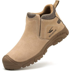 Dajingkj Saugos batai moterims Darbas Lengvas plastikinis plieno Toe Cap 6kV Izoliuoti batai Puncture Proof Slip On Sneakers, chaki