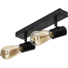 RIO SP 2, sieninis ir lubinis šviestuvas, E27 maks. 2x60 W, IP20, juodas