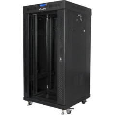 Stelažinė spinta 19 colių 22u 600x600mm juoda lcd