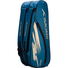 HUNDRED Cosmogear Badminton Kit-Tasche | Doppelter Reißverschluss | Tasche mit Reißverschluschstasche vorne | Medžiaga: Medžiaga: poliesteris | Gepolsterte Rückentragegurte | Leicht zu tragender Griff