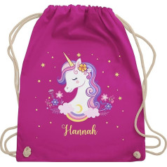 Geschenk mit Namen personalisiert by Shirtracer - Gimnastikos krepšio kuprinė - Unicorn